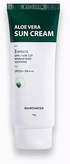 Aloesowy krem z filtrem przeciwsłonecznym - Beauadd Baroness Aloe Vera Sun Cream SPF50+ PA+++ — Zdjęcie N1