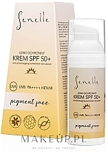 PREZENT! Lekki ochronny krem przeciwsłoneczny - Senelle Light Protective Face Cream Pigment Free SPF 50+  — Zdjęcie N1