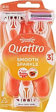 Maszynki jednorazowe, 3 szt. - Wilkinson Sword Quattro For Women Sparkle Razors — Zdjęcie N1