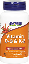 Witamina D3 i K2 na wsparcie układu krążenia - Now Foods Vitamin D3 & K2 1000 IU/45mcg — Zdjęcie N1