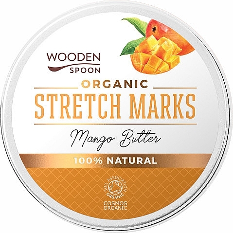 PRZECENA! Masło do ciała na rozstępy Mango - Wooden Spoon Stretch Marks Mango Butter * — Zdjęcie N1