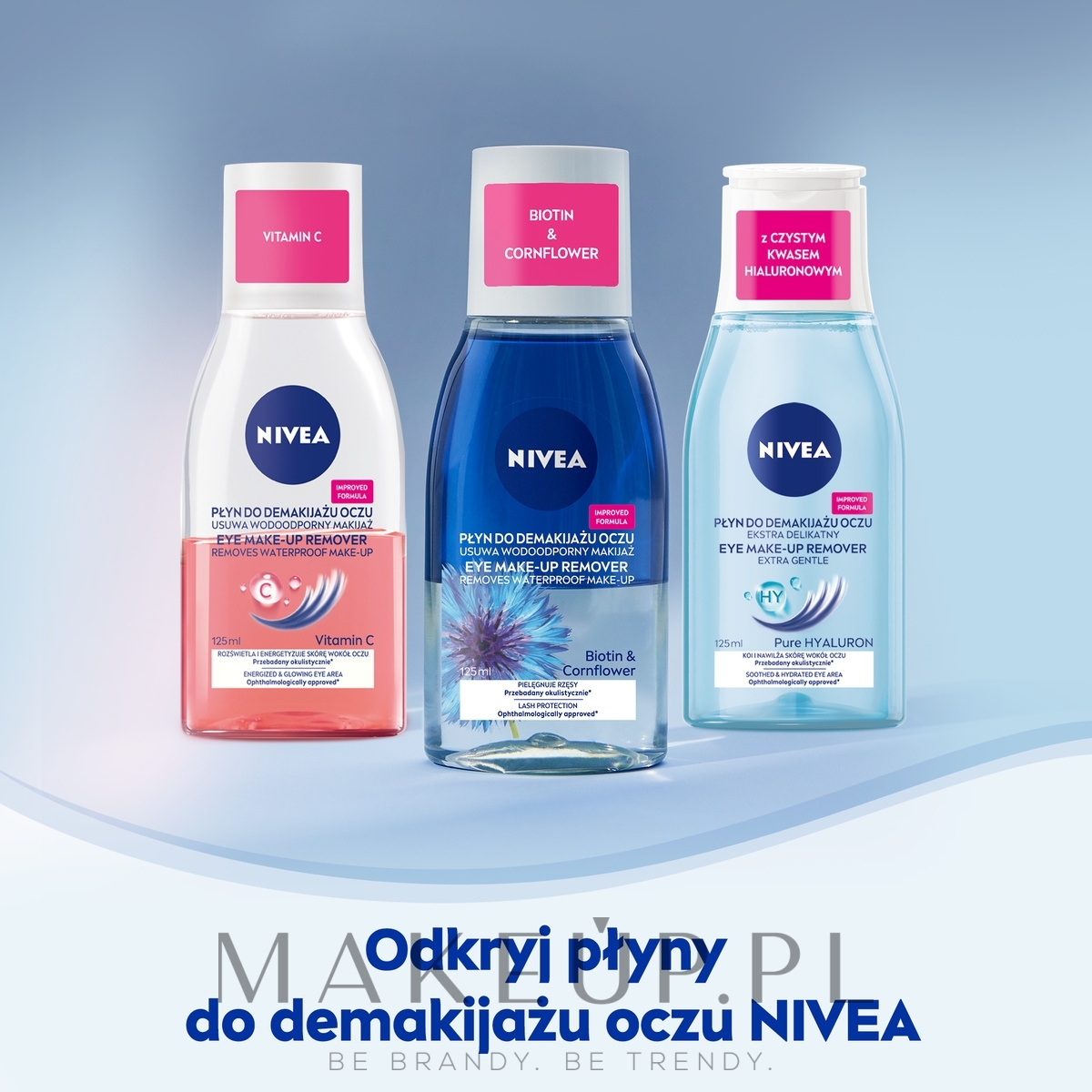 Nivea Visage Double Effect Eye Make Up Remover Dwufazowy Płyn Do Demakijażu Oczu Makeuppl 6328