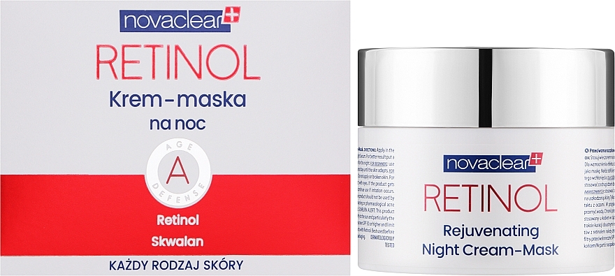 Odmładzający krem-maska do twarzy na noc - Novaclear Retinol Rejuvenating Night Cream-Mask — Zdjęcie N2