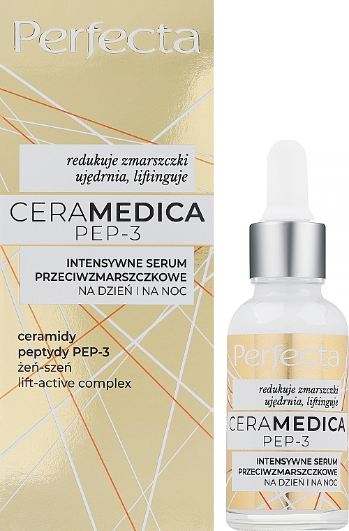 Intensywne serum przeciwzmarszczkowe na dzień i na noc - Perfecta Ceramedica PEP-3 — Zdjęcie N3
