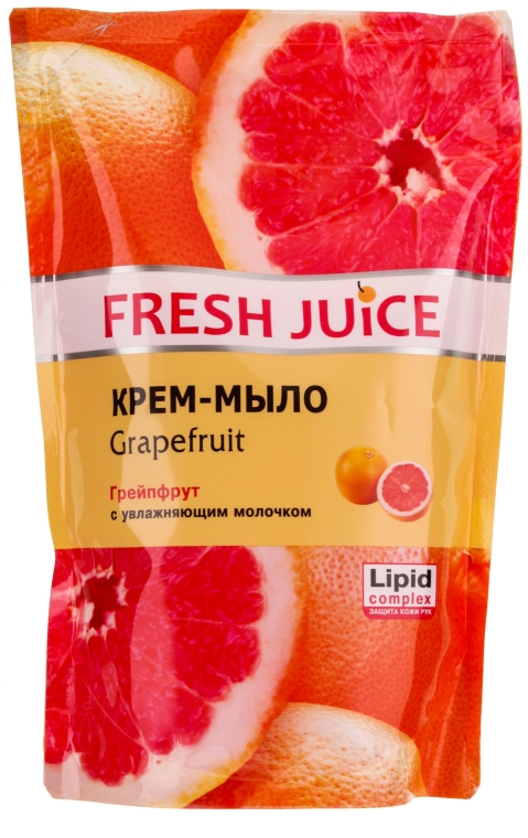 Grejpfrutowe kremowe mydło z nawilżającym mlekiem - Fresh Juice Grapefruit (uzupełnienie) — Zdjęcie N1
