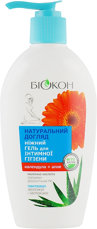 Żel do higieny intymnej Nagietek + Aloes - Biokon — Zdjęcie N1