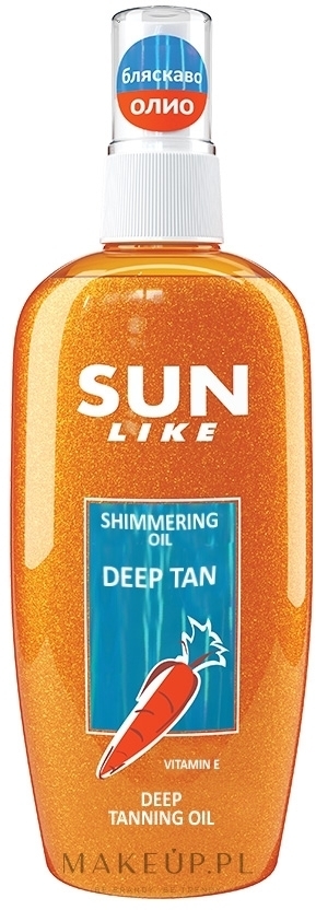 Olejek przyspieszający opalanie z drobinkami brokatu - Sun Like Shimmering Oil Deep Tan — Zdjęcie 150 ml