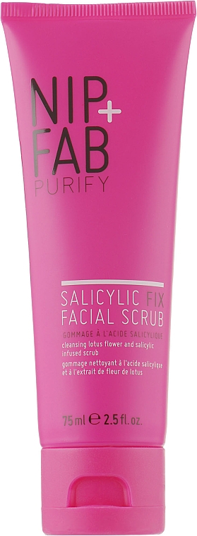 Peeling do twarzy z kwasem salicylowym - NIP+FAB Salicylic Fix Scrub — Zdjęcie N1