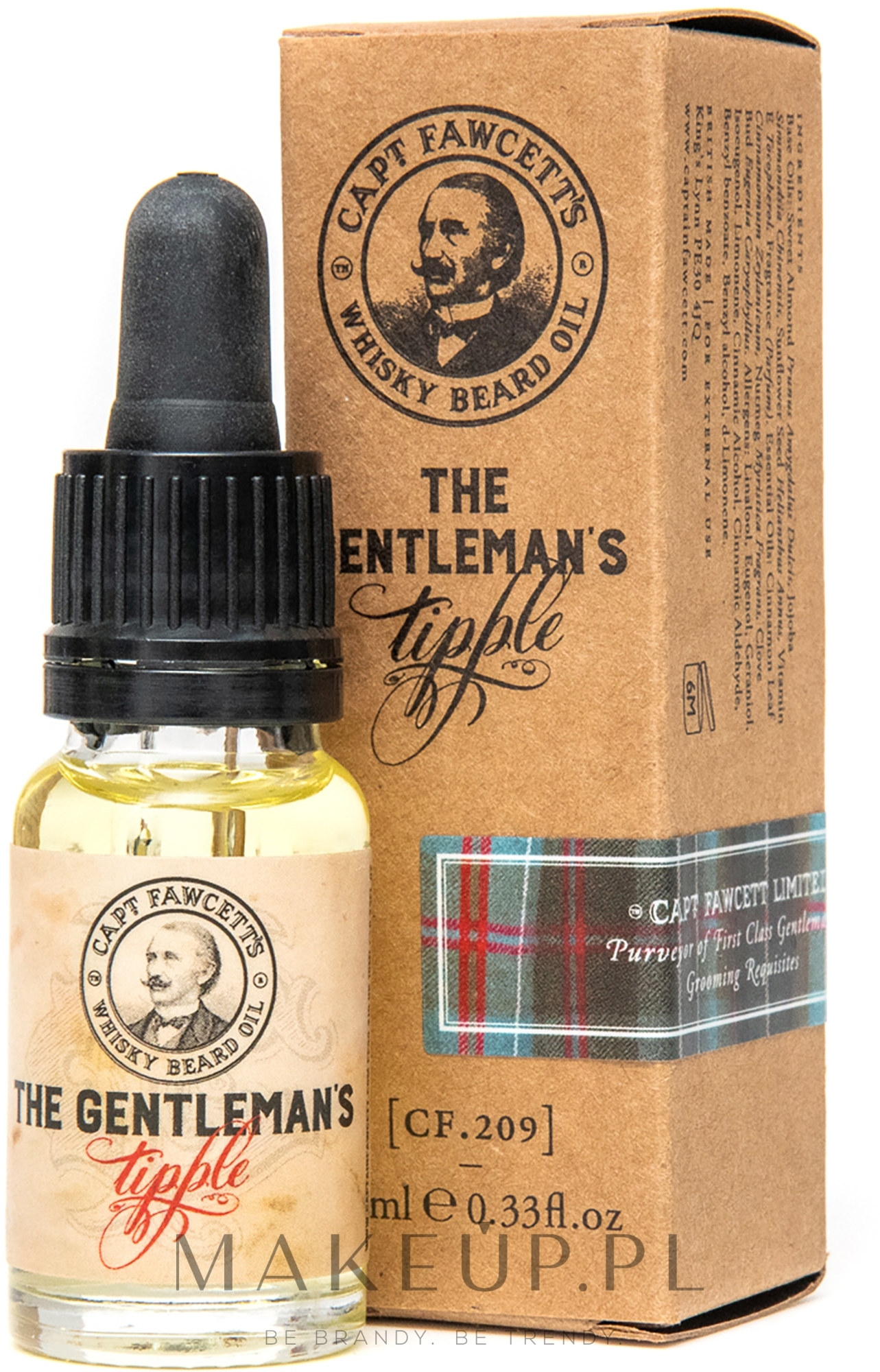 Olejek do brody - Captain Fawcett The Gentleman's Tipple Whiskey Beard Oil — Zdjęcie 10 ml