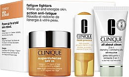 Kup Zestaw - Clinique Fatigue Fighters Skincare Set (f/gel/30ml + ser/8,5ml + cr/50ml)