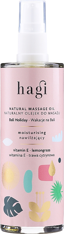 Naturalny olejek nawilżający do masażu Wakacje na Bali - Hagi Bali Holiday Natural Massage Oil — Zdjęcie N1