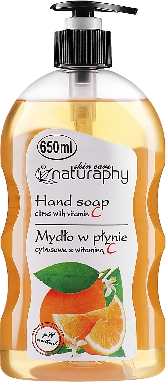 Mydło w płynie do rąk Owoce cytrusowe - Naturaphy Hand Soap — Zdjęcie N1