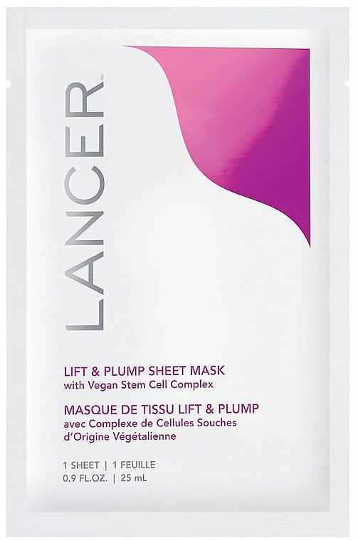 Maska w płachcie działaniu liftingującym - Lancer Lift & Plump Sheet Mask — Zdjęcie N2