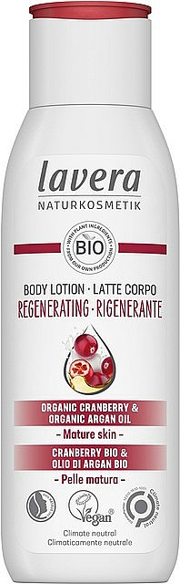 Balsam do ciała Olej arganowy & żurawina dla skóry dojrzałej - Lavera Cranberry & Argan Oil Regenerating Body Lotion — Zdjęcie N1