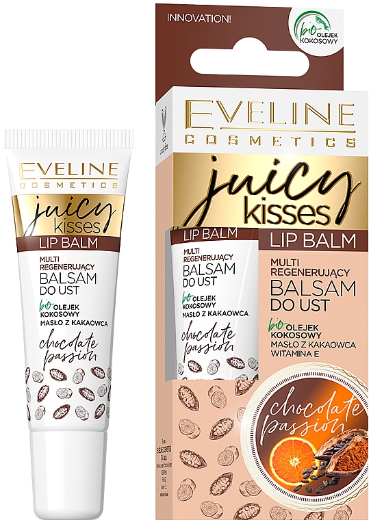 Regenerująco-odżywczy balsam do ust - Eveline Cosmetics Juicy Kisses — Zdjęcie N1