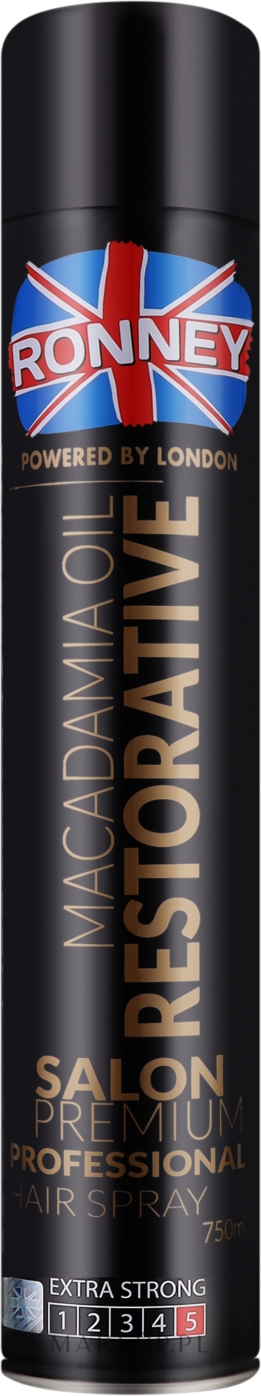 Wzmacniający lakier do włosów - Ronney Professional Macadamia Oil Restorative Hair Spray — Zdjęcie 750 ml