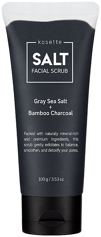 Solny peeling do twarzy z szarą solą morską i węglem bambusowym - Kosette Salt Facial Scrub Gray Sea Salt + Bamboo Charcoal — Zdjęcie N1
