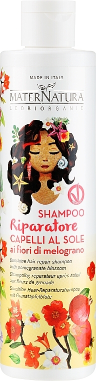 Szampon ochronny do włosów z kwiatem granatu - MaterNatura Sunshine Hair Protective Shampoo — Zdjęcie N1