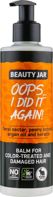 Balsam do włosów farbowanych i zniszczonych - Beauty Jar Oops... I Did It Again — Zdjęcie N1