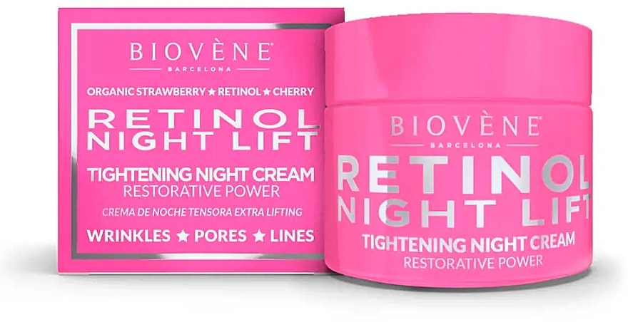 Liftingujący krem do twarzy na noc z retinolem - Biovene Retinol Night Lift Tightening Night Cream — Zdjęcie N1