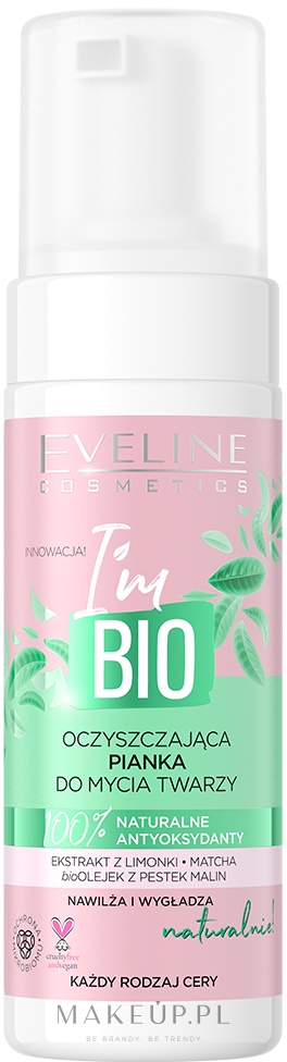 Oczyszczająca pianka do mycia twarzy - Eveline Cosmetics I'm Bio — Zdjęcie 150 ml