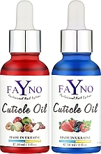 Zestaw oliwek do skórek nr 3 Berry Mix+Fruit Mix - Fayno Cuticle Oil (oil/2x30ml) — Zdjęcie N1