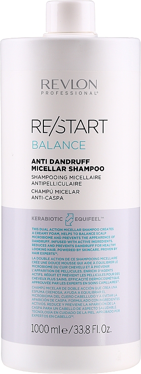 Micelarny szampon przeciwłupieżowy - Revlon Professional Restart Balance Anti-Dandruff Micellar Shampoo — Zdjęcie N3