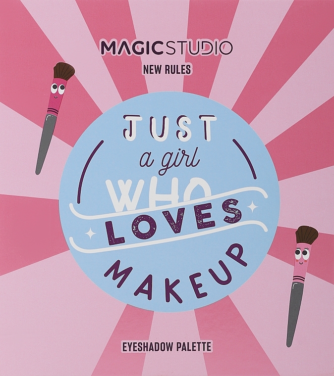 Paleta cieni do powiek - Magic Studio New Rules Just A Girl Who Loves Makeup Eyeshadow Palette — Zdjęcie N2