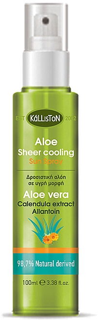 Chłodzący spray z aloesem - Kalliston After Sun Aloe Sheer Cooling Spray — Zdjęcie N1
