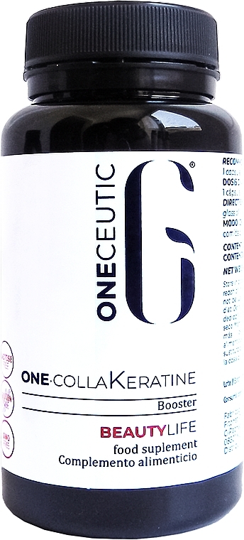 Suplement diety dla skóry i włosów - Oneceutic One Colla Keratine Booster Beauty Life Food Suplement — Zdjęcie N1
