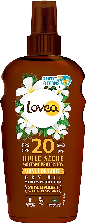 Suchy olejek do opalania - Lovea Protection Dry Oil Spray SPF20 — Zdjęcie N1