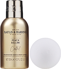 PREZENT! Zestaw - Baylis & Harding Peach Bellini Gist Set (h/b/lot/100ml + bathbomb/45g) — Zdjęcie N1