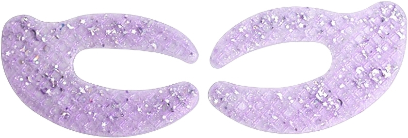 Hydrożelowe plastry na skórę wokół oczu z brokatem - IDC Institute C Shaped Glitter Hydrogel Eye Pad Purple  — Zdjęcie N2