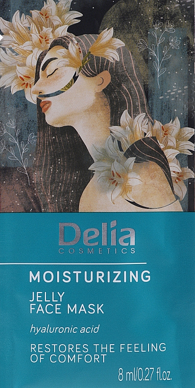 Przeciwzmarszczkowa maska ​​do twarzy - Delia Cosmetics Moisturizing Jelly Face Mask — Zdjęcie N1