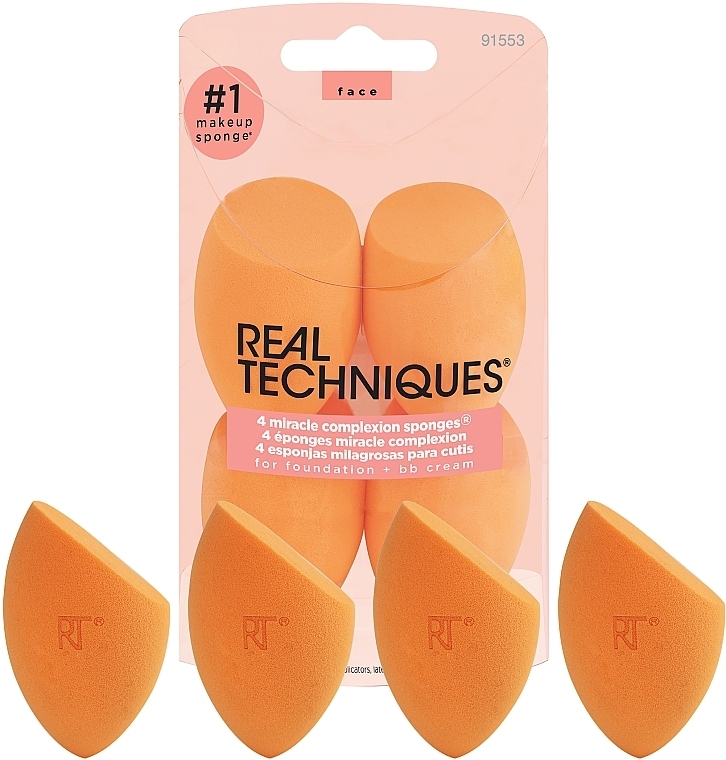 Gąbka do makijażu - Real Techniques Miracle Complexion 4 Sponges