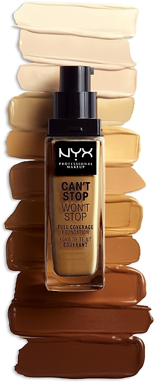 PRZECENA! Podkład do twarzy - NYX Professional Makeup Can't Stop Won't Stop Full Coverage Foundation * — Zdjęcie N2