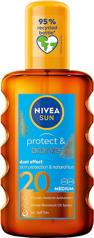 Olejek przeciwsłoneczny aktywujący opaleniznę SPF 20 - NIVEA SUN Protect And Bronze Oil — Zdjęcie N1