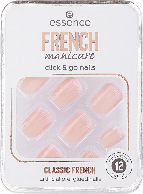Sztuczne paznokcie - Essence French Click and Go Nails French Manicure — Zdjęcie N1