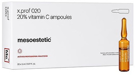 Preparat do mezoterapii na bazie witaminy C - Mesoestetic X.prof 020 Vitamina C 20% — Zdjęcie N2