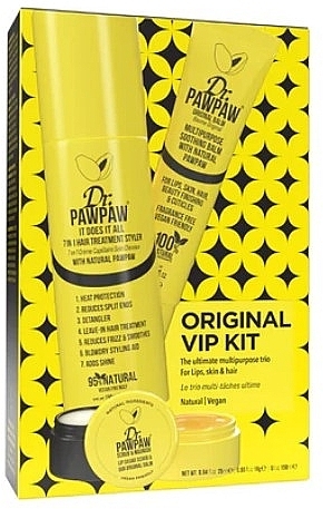 Zestaw - Dr. Pawpaw Original VIP Kit (l/balm/25ml+h/spray/150ml+l/scrub/16g) — Zdjęcie N1