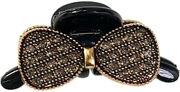 Kup Klips krabowy, czarny z brązowymi kamieniami - Lolita Accessories
