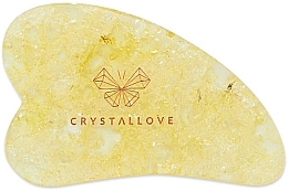 Kup Płytka do masażu twarzy gua sha - Crystallove Lemon Amber Gua Sha