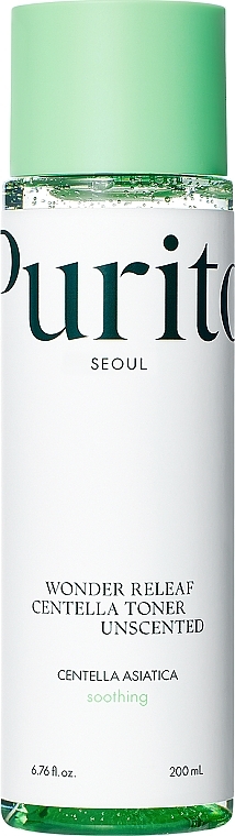 Kojący tonik z wąkrotką azjatycką bez olejków eterycznych - Purito Seoul Wonder Releaf Centella Toner Unscented — Zdjęcie N3