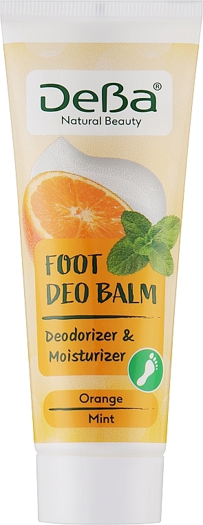 Balsam do stóp Orange & Mint - DeBa Natural Beauty Foot Deo Balm — Zdjęcie N1