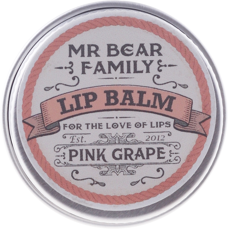 Regenerujący balsam do ust dla mężczyzn Winogrono - Mr Bear Family Lip Balm Pink Grape — Zdjęcie N1