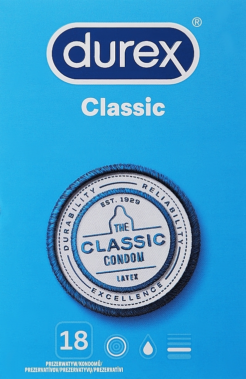 Prezerwatywy klasyczne, 18 szt - Durex Classic Condoms — Zdjęcie N1