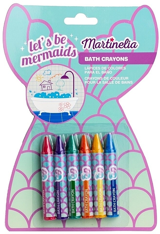 Zestaw kolorowych kredek do łazienki Syrenka - Martinelia Let`s be Mermaid Bath Crayons — Zdjęcie N1