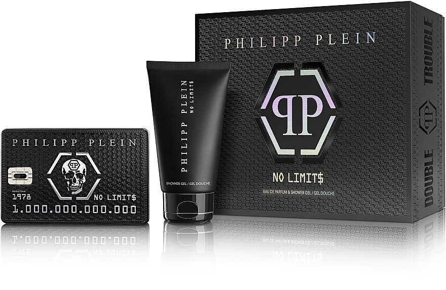 Philipp Plein No Limits Double Trouble Gift Set - Zestaw (edp 90 ml + sh/gel 150 ml) — Zdjęcie N1