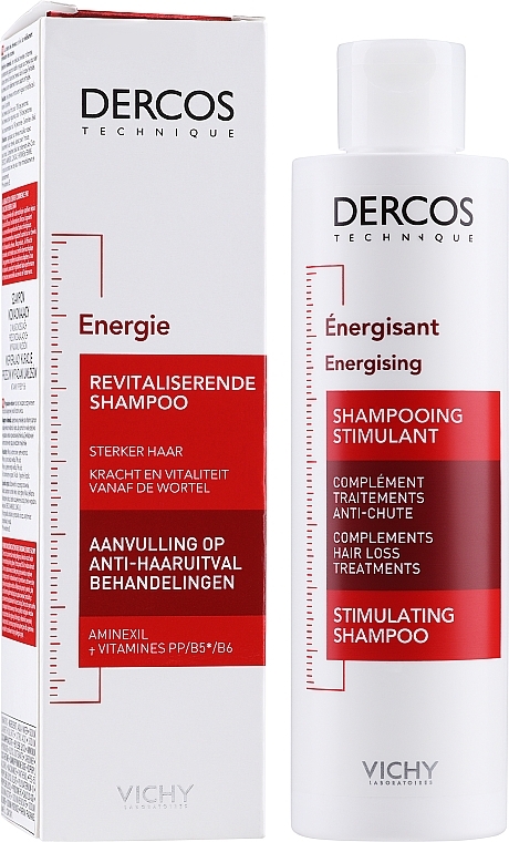 Wzmacniający szampon przeciw wypadaniu włosów Aminexil - Vichy Dercos Energising+ Shampoo — Zdjęcie N3