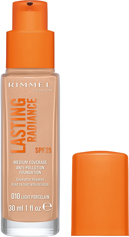 Długotrwały rozświetlający podkład w płynie do twarzy - Rimmel Lasting Radiance SPF 25 — Zdjęcie N2